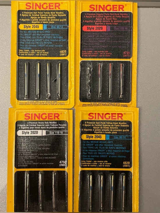 SINGER Style 2020 2045 Sewing Machine Needles Lot Regular Ball Point Heavy Duty - Picture 4 of 9